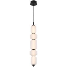 Black Iron Torso Vertical 5 Light LED Pendant